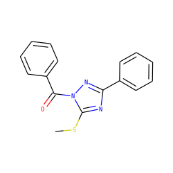 CSc1nc(-c2ccccc2)nn1C(=O)c1ccccc1 ZINC000004182881