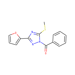CSc1nc(-c2ccco2)nn1C(=O)c1ccccc1 ZINC000000807054