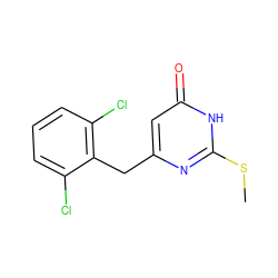 CSc1nc(Cc2c(Cl)cccc2Cl)cc(=O)[nH]1 ZINC000013556487