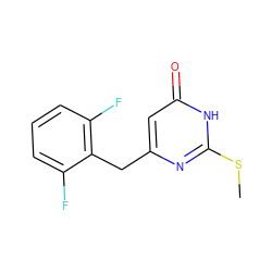 CSc1nc(Cc2c(F)cccc2F)cc(=O)[nH]1 ZINC000013556509