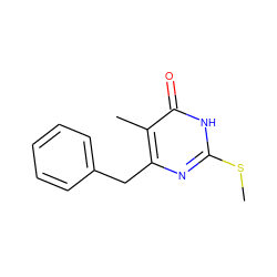 CSc1nc(Cc2ccccc2)c(C)c(=O)[nH]1 ZINC000013742863