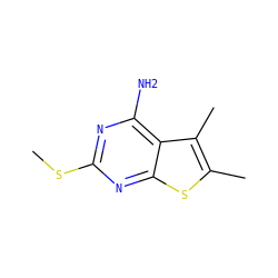 CSc1nc(N)c2c(C)c(C)sc2n1 ZINC000000985194