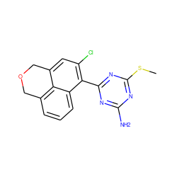 CSc1nc(N)nc(-c2c(Cl)cc3c4c(cccc24)COC3)n1 ZINC000072126864