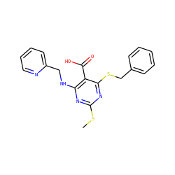 CSc1nc(NCc2ccccn2)c(C(=O)O)c(SCc2ccccc2)n1 ZINC000053313467