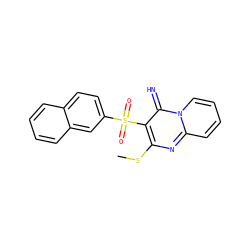 CSc1nc2ccccn2c(=N)c1S(=O)(=O)c1ccc2ccccc2c1 ZINC000013528561