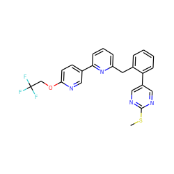 CSc1ncc(-c2ccccc2Cc2cccc(-c3ccc(OCC(F)(F)F)nc3)n2)cn1 ZINC001772638940
