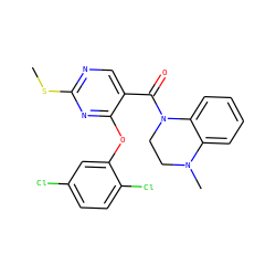 CSc1ncc(C(=O)N2CCN(C)c3ccccc32)c(Oc2cc(Cl)ccc2Cl)n1 ZINC000299827698
