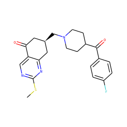CSc1ncc2c(n1)C[C@H](CN1CCC(C(=O)c3ccc(F)cc3)CC1)CC2=O ZINC000045284032