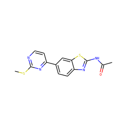CSc1nccc(-c2ccc3nc(NC(C)=O)sc3c2)n1 ZINC000064744201