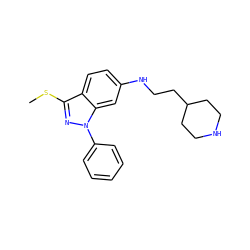 CSc1nn(-c2ccccc2)c2cc(NCCC3CCNCC3)ccc12 ZINC000169706053