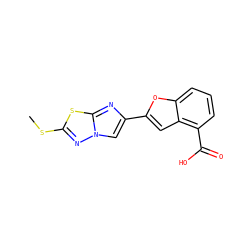 CSc1nn2cc(-c3cc4c(C(=O)O)cccc4o3)nc2s1 ZINC000205922413