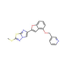 CSc1nn2cc(-c3cc4c(OCc5cccnc5)cccc4o3)nc2s1 ZINC000205922366