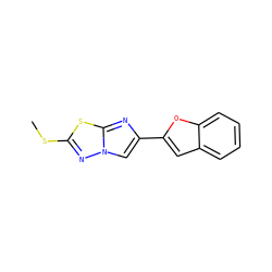CSc1nn2cc(-c3cc4ccccc4o3)nc2s1 ZINC000205957721