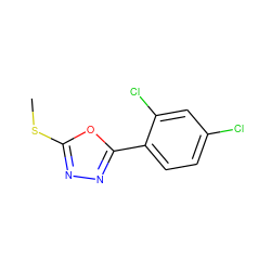 CSc1nnc(-c2ccc(Cl)cc2Cl)o1 ZINC000000181872