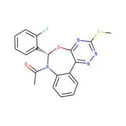 CSc1nnc2c(n1)O[C@@H](c1ccccc1F)N(C(C)=O)c1ccccc1-2 ZINC000001171675