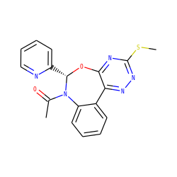 CSc1nnc2c(n1)O[C@@H](c1ccccn1)N(C(C)=O)c1ccccc1-2 ZINC000000683362