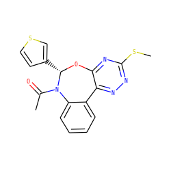 CSc1nnc2c(n1)O[C@@H](c1ccsc1)N(C(C)=O)c1ccccc1-2 ZINC000000683334
