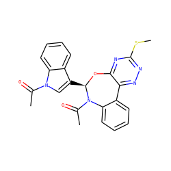 CSc1nnc2c(n1)O[C@H](c1cn(C(C)=O)c3ccccc13)N(C(C)=O)c1ccccc1-2 ZINC000012380266