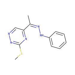 CSc1nncc(/C(C)=N\Nc2ccccc2)n1 ZINC000007043706