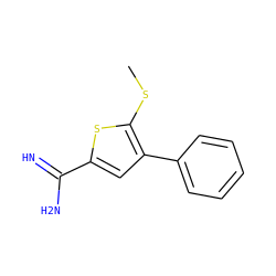 CSc1sc(C(=N)N)cc1-c1ccccc1 ZINC000028771140