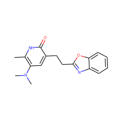 Cc1[nH]c(=O)c(CCc2nc3ccccc3o2)cc1N(C)C ZINC000005891323