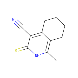 Cc1[nH]c(=S)c(C#N)c2c1CCCC2 ZINC000005537742