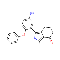 Cc1[nH]c(-c2cc(N)ccc2Oc2ccccc2)c2c1C(=O)CCC2 ZINC000205727009