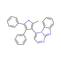 Cc1[nH]c(-c2ccccc2)c(-c2ccccc2)c1-c1ccnc2nc3ccccc3n12 ZINC000169350468