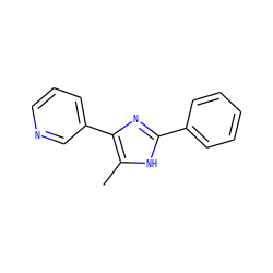 Cc1[nH]c(-c2ccccc2)nc1-c1cccnc1 ZINC000013440083
