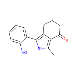 Cc1[nH]c(-c2ccccc2N)c2c1C(=O)CCC2 ZINC000205724620