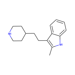 Cc1[nH]c2ccccc2c1CCC1CCNCC1 ZINC000028758638