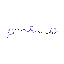 Cc1[nH]cnc1CSCC/N=C(\N)NCCCc1cn(C)cn1 ZINC000029214742