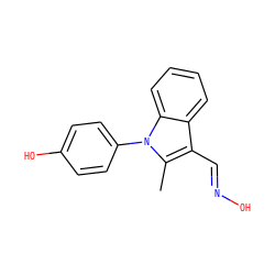 Cc1c(/C=N/O)c2ccccc2n1-c1ccc(O)cc1 ZINC000028819903