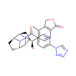 Cc1c([C@@H](O)CN2[C@H]3CC[C@H]2[C@H]2CC[C@H]3N2C(=O)c2ccc(-n3cnnn3)nc2)ccc2c1COC2=O ZINC001772598211