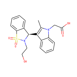 Cc1c([C@@H]2c3ccccc3S(=O)(=O)N2CCO)c2ccccc2n1CC(=O)O ZINC000049050225