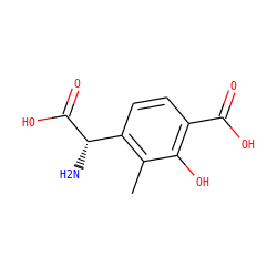 Cc1c([C@H](N)C(=O)O)ccc(C(=O)O)c1O ZINC000000022750