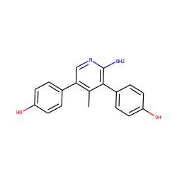 Cc1c(-c2ccc(O)cc2)cnc(N)c1-c1ccc(O)cc1 ZINC001772604147