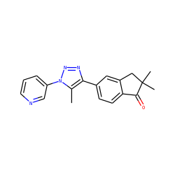 Cc1c(-c2ccc3c(c2)CC(C)(C)C3=O)nnn1-c1cccnc1 ZINC000045257820