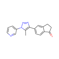 Cc1c(-c2ccc3c(c2)CCC3=O)nnn1-c1cccnc1 ZINC000045288937