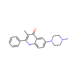 Cc1c(-c2ccccc2)[nH]c2ccc(N3CCN(C)CC3)cc2c1=O ZINC000072114578