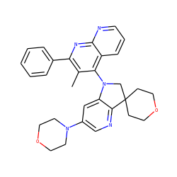 Cc1c(-c2ccccc2)nc2ncccc2c1N1CC2(CCOCC2)c2ncc(N3CCOCC3)cc21 ZINC000118092623