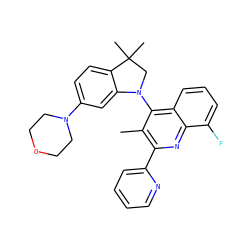 Cc1c(-c2ccccn2)nc2c(F)cccc2c1N1CC(C)(C)c2ccc(N3CCOCC3)cc21 ZINC000118092689