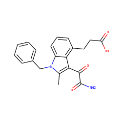 Cc1c(C(=O)C(N)=O)c2c(CCC(=O)O)cccc2n1Cc1ccccc1 ZINC000013446161