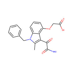 Cc1c(C(=O)C(N)=O)c2c(OCC(=O)O)cccc2n1Cc1ccccc1 ZINC000001543774