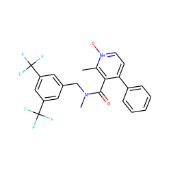 Cc1c(C(=O)N(C)Cc2cc(C(F)(F)F)cc(C(F)(F)F)c2)c(-c2ccccc2)cc[n+]1[O-] ZINC000071319111