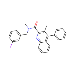 Cc1c(C(=O)N(C)Cc2cccc(I)c2)nc2ccccc2c1-c1ccccc1 ZINC000045373848