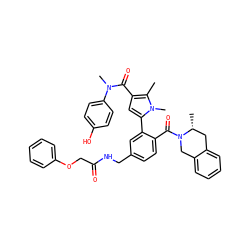 Cc1c(C(=O)N(C)c2ccc(O)cc2)cc(-c2cc(CNC(=O)COc3ccccc3)ccc2C(=O)N2Cc3ccccc3C[C@H]2C)n1C ZINC000261121339