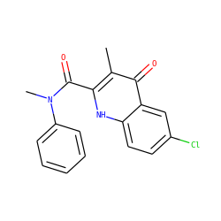 Cc1c(C(=O)N(C)c2ccccc2)[nH]c2ccc(Cl)cc2c1=O ZINC001772633080
