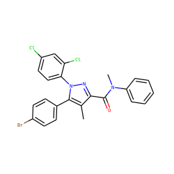 Cc1c(C(=O)N(C)c2ccccc2)nn(-c2ccc(Cl)cc2Cl)c1-c1ccc(Br)cc1 ZINC000098084463