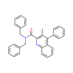 Cc1c(C(=O)N(Cc2ccccc2)Cc2ccccc2)nc2ccccc2c1-c1ccccc1 ZINC000003817158